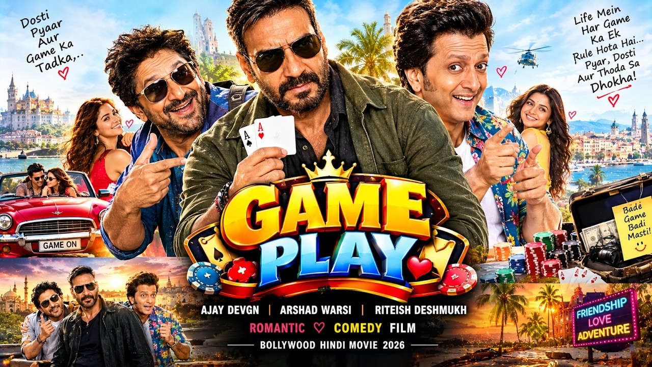 New Hindi Movie : Game Play  (2026) Full Movie | Ajay Devgn, Arshad Warsi, Riteish Deshmukh