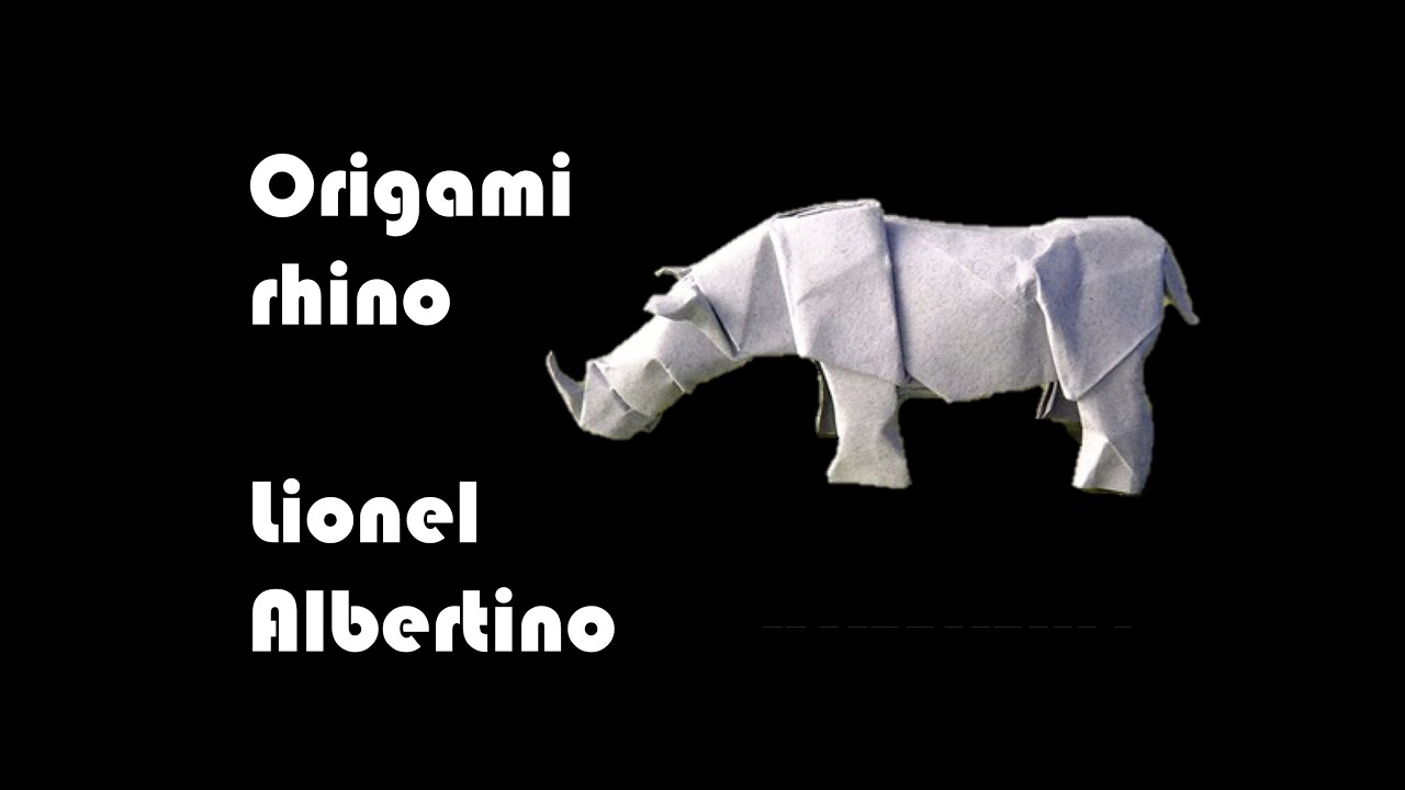 Origami rhino by Lionel Albertino - Part 1