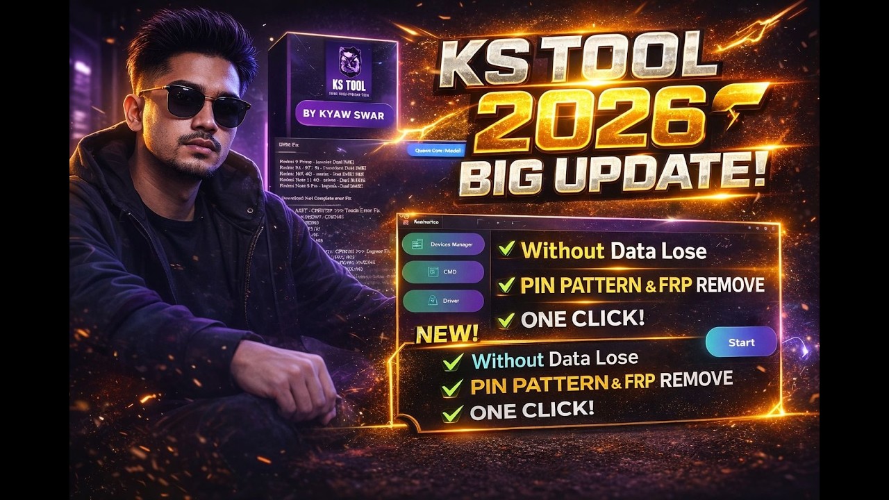 Ks tool 2026 without Data lose pin password and frp remove all brand all model one click free tool 