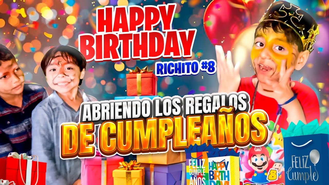 Todos ESTOS REGALOS’ 🎁 le dieron a RICHITO en su cumpleaños 🎈🎂// los politenis 