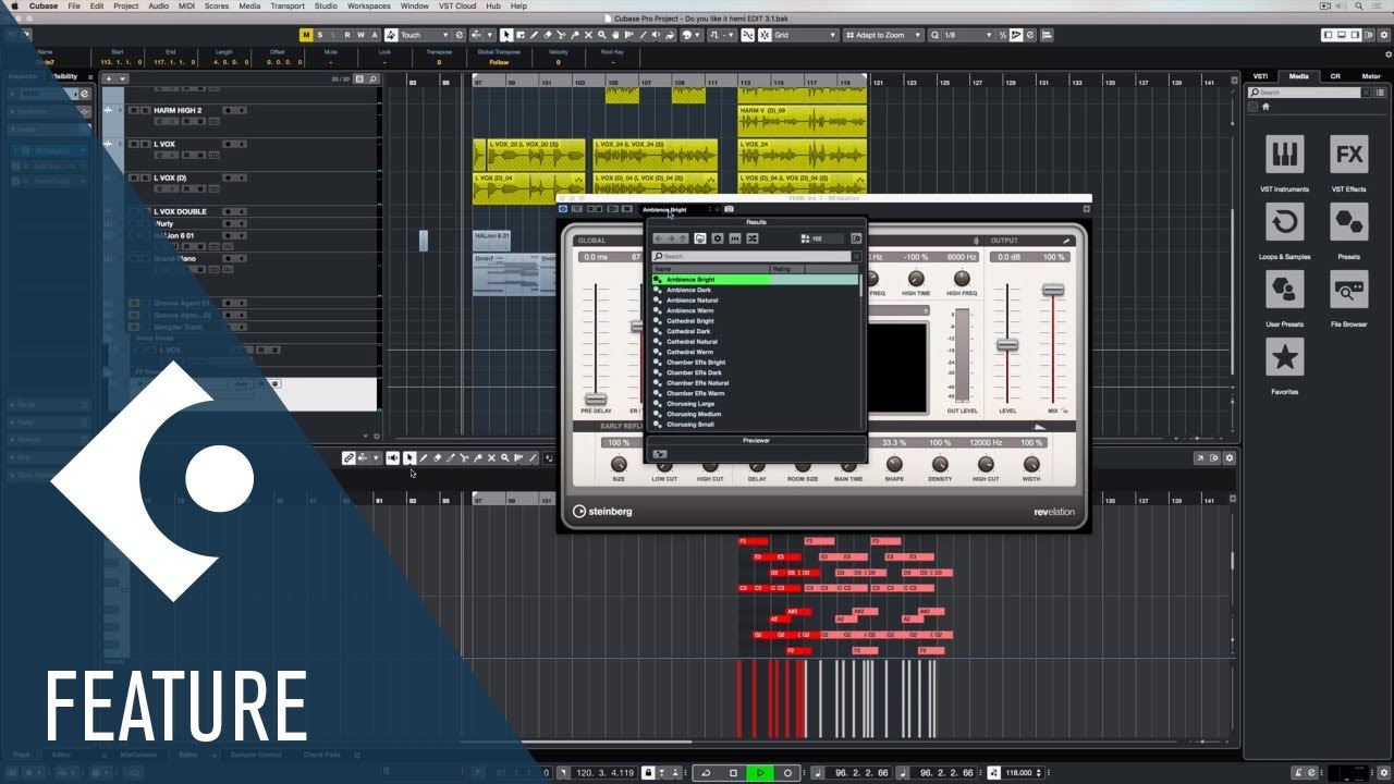 REVelation | Effects and Plug-ins Included in Cubase