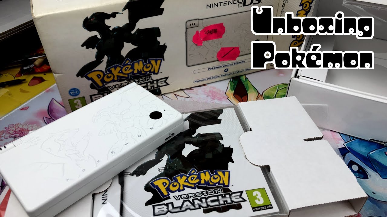 UNBOXING CONSOLE NINTENDO NEUVE POKEMON DSI RESHIRAM ZEKROM VERSION BLANCHE  [COLLECTION DS ]