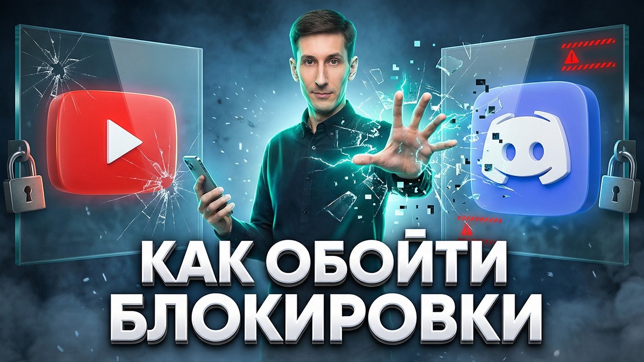 Обходим блокировки ДИСКОРД и ЮТУБ за 5 минут - как ускорить дс и youtube (СПОСОБ В ОПИСАНИИ)