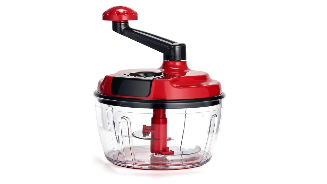 ZABBOW Manual Food Processor,8 Cup Hand-powered Crank Chopper
