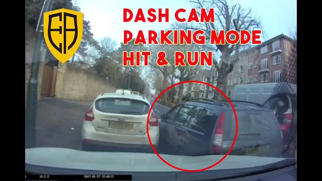 Dash Cam Parking Mode Captures Hit and Run Park Mode Kew, London UK