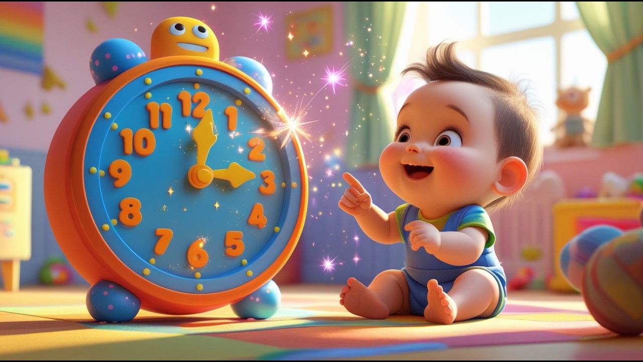 Telling Time with Baby ⏰👶 | Learn Time & Daily Routines for Kids | Fun Preschool Learning