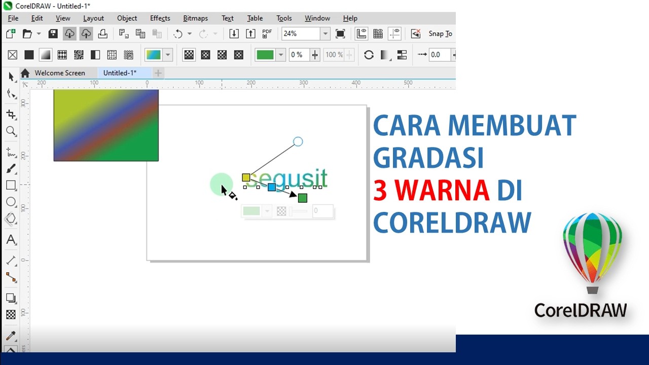 cara membuat warna gradasi di corel