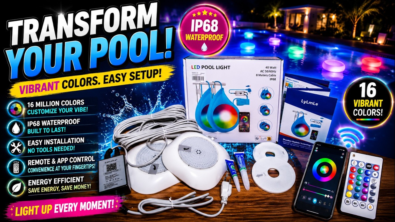 LyLmLe 40W LED Swimming Pool Light Set