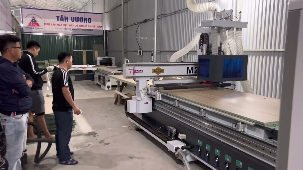 Thực hành xuất file cắt ván làm tủ gỗ công nghiệp trên máy CNC 4 đầu