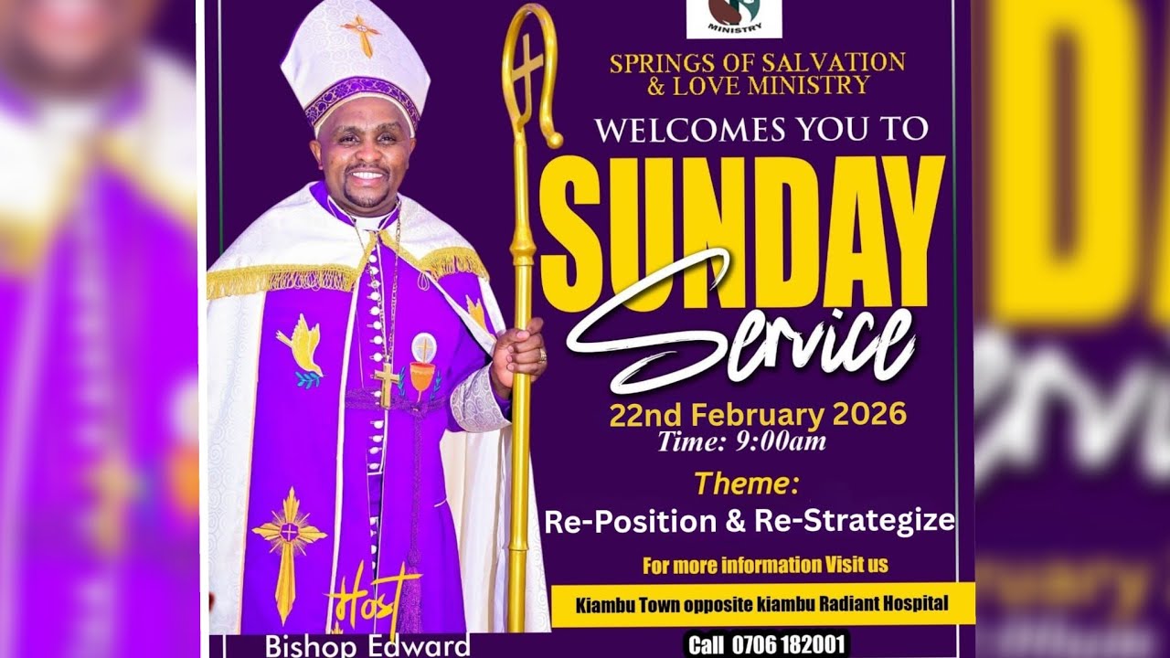 WELCOME TO OUR 8TH SUNDAY SERVICE WITH BISHOP EDWARD MWANGI.