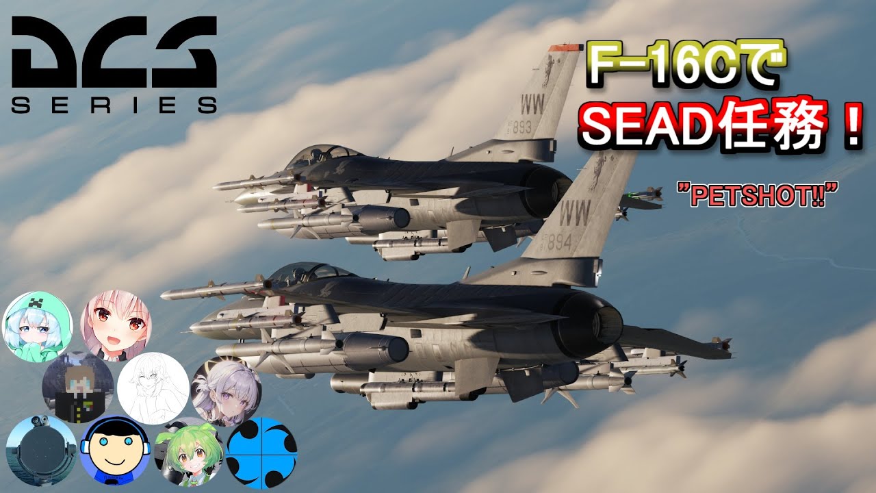 【DCS World】F-16CでSEAD任務!! PETSHOTを決めろ!