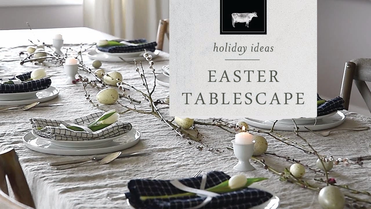 An Easter Table with Linen