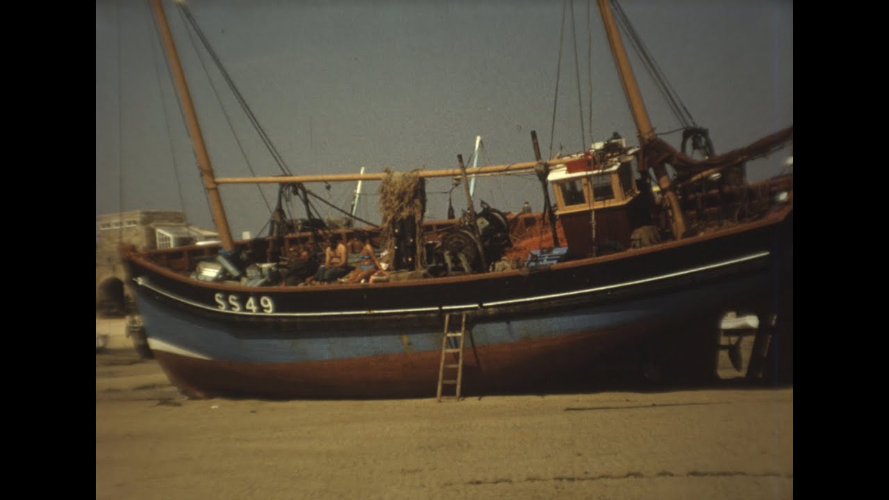 Scenes of St Ives Cornwall England from the 1960s old cine film