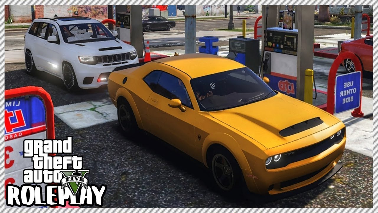 Ролевая игра GTA 5 — Dodge Demon против Jeep Demonhawk | RedlineRP #137