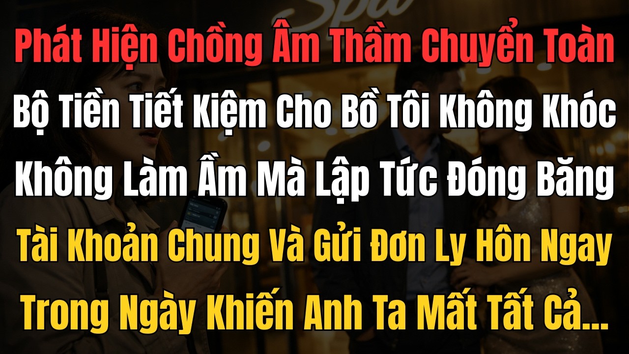 Phát Hiện Chồng Chuyển Toàn Bộ Tiền Tiết Kiệm Cho Bồ, Tôi Lập Tức Đóng Băng Tài Khoản Chung ...