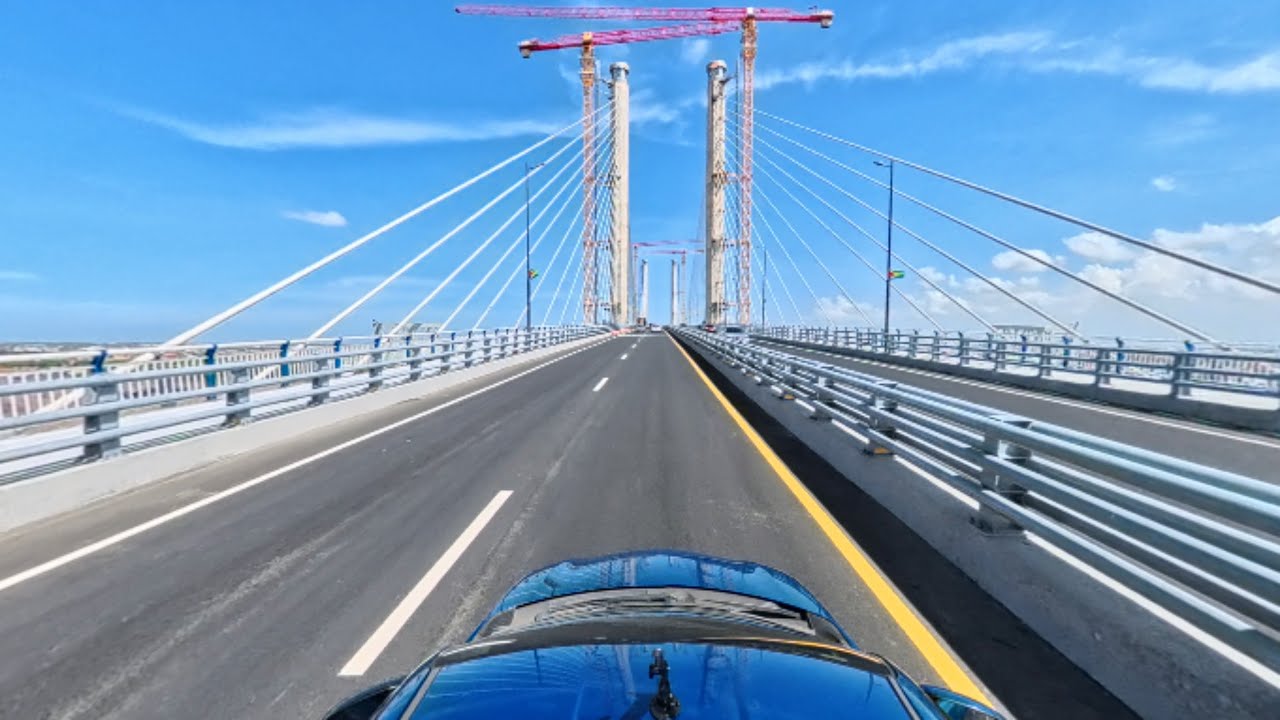 Driving Across the Bharrat Jagdeo Demerara River Bridge for the First Time | Gran Turismo Style