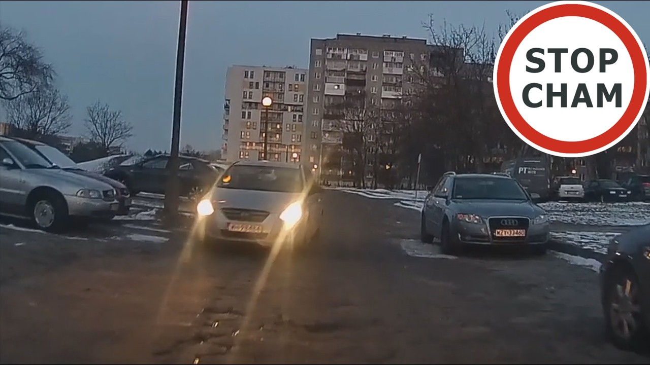 Zwężenie jezdni z powodu zaparkowanych samochod&oacute;w i mała przepychanka #2167 Wasze Filmy
