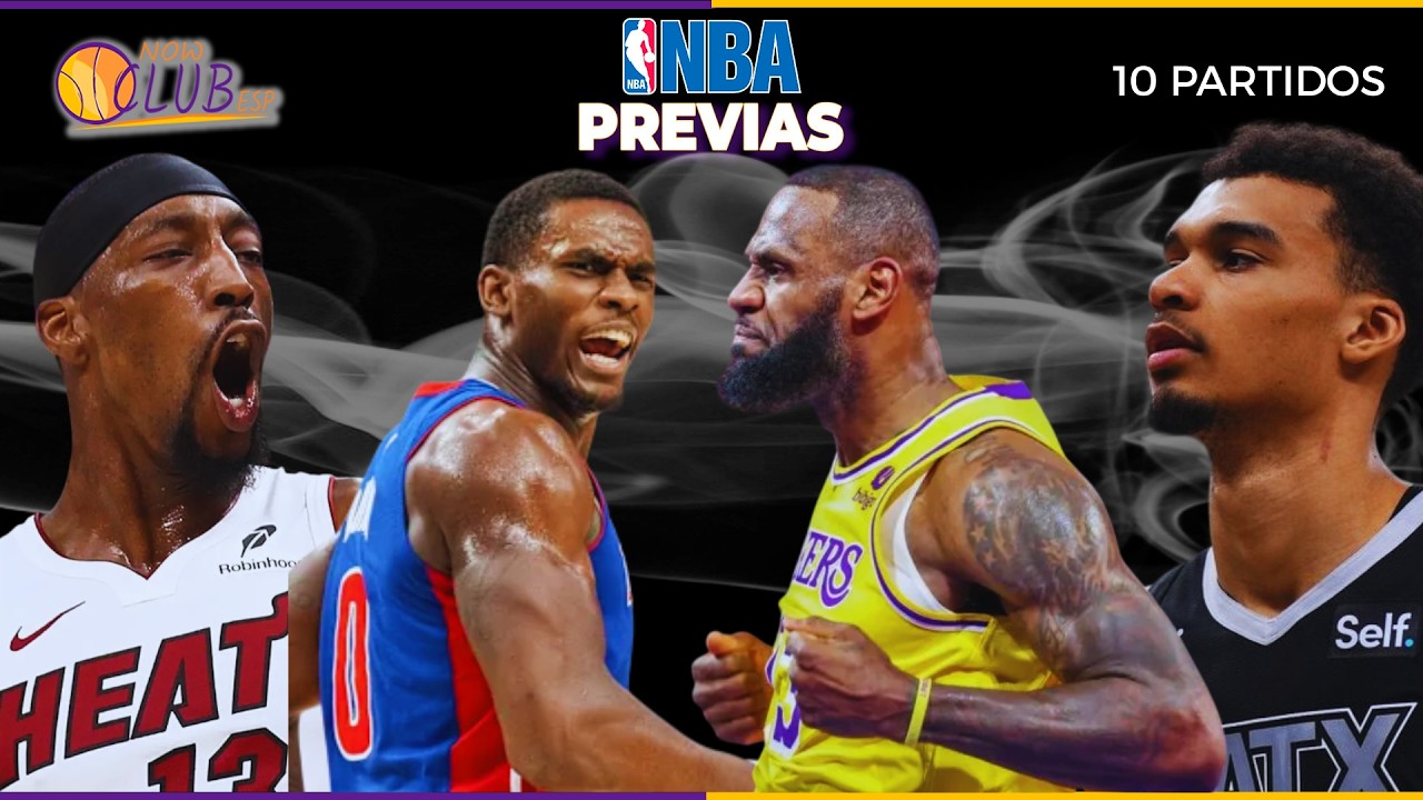 PREVIAS partidos NBA | 23.03.2026 | #141 LAKERS llegan en RACHA a DETROIT; ADEBAYO vs WEMBANYAMA