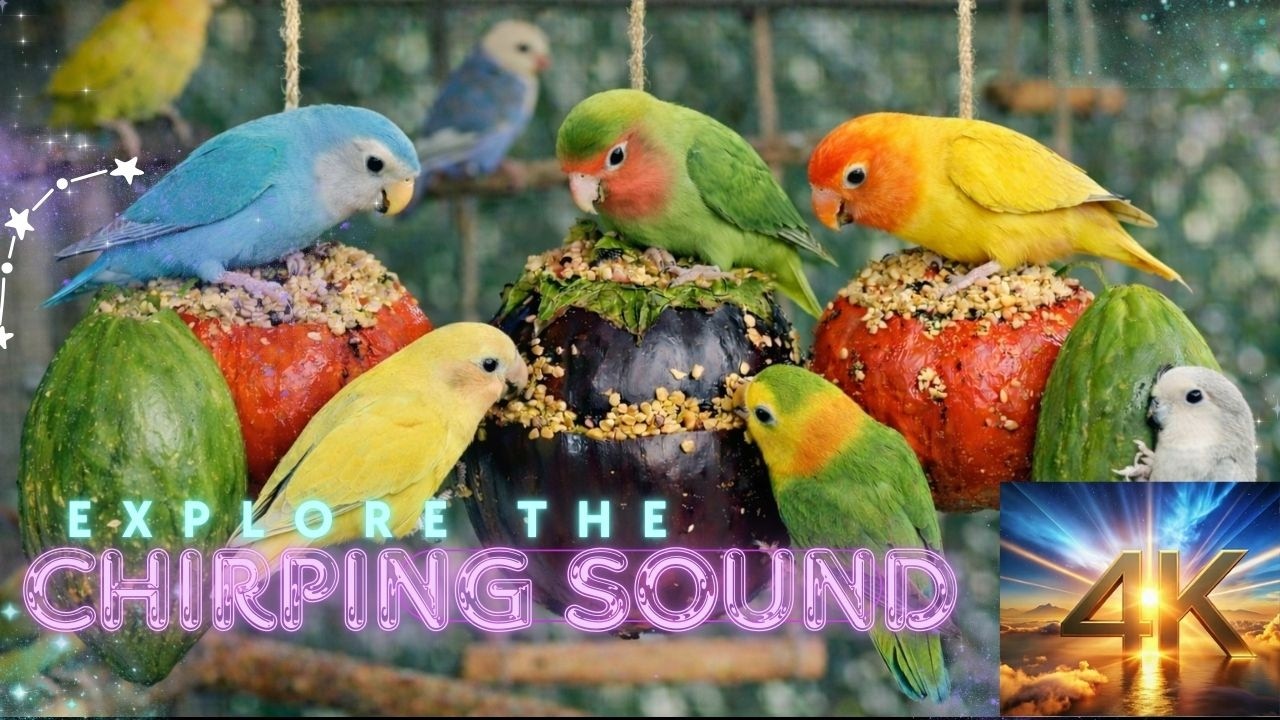 🕊️ Explore The Chirping Love Birds | Super Relaxing Bird Sounds 🌿✨