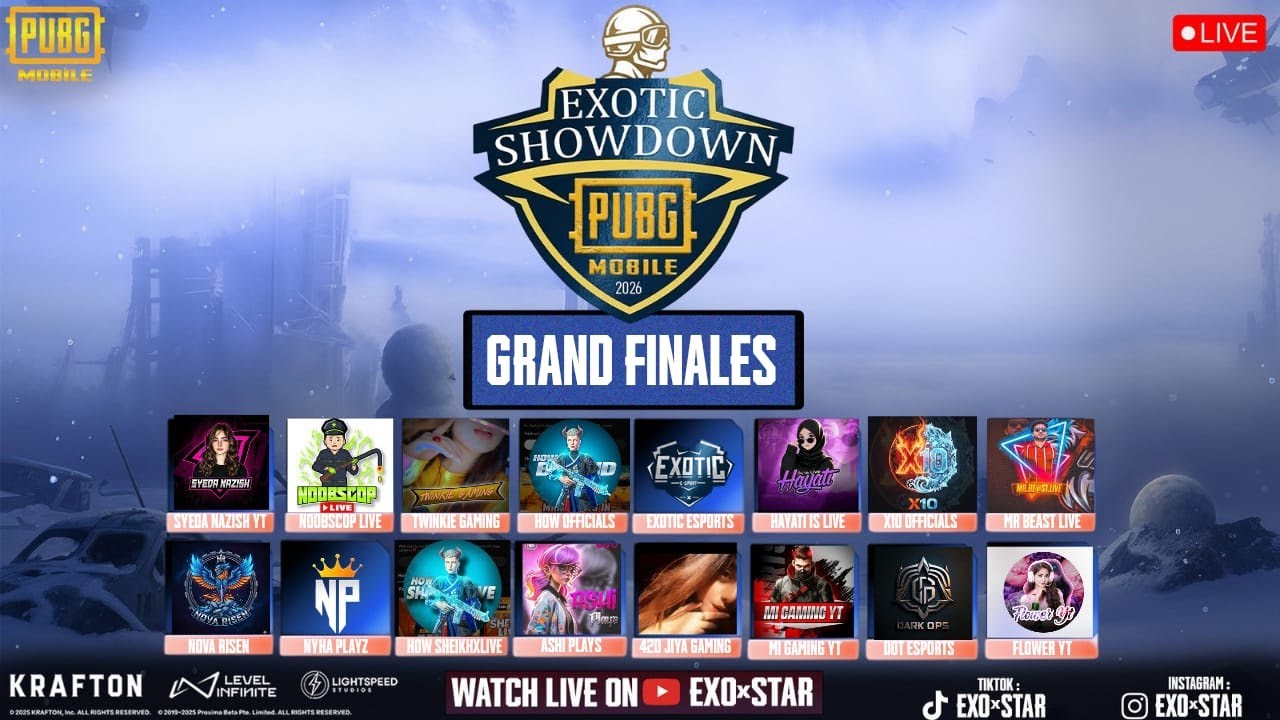 EXOTIC SHOWDOWN GRAND FINALES | PUBG MOBILE #pubgmobile #pubg #livestream #pubgm