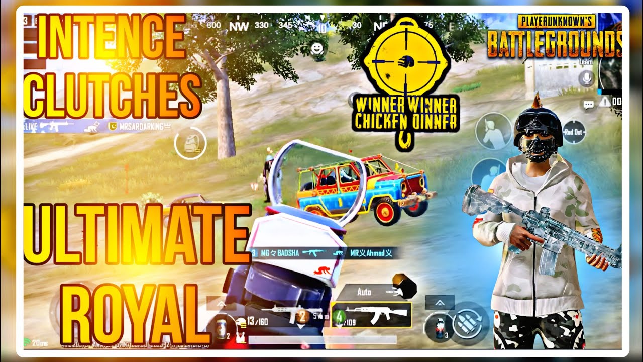 Intence Clutches In Ultimate Royal With High ms Chicken Dinner | PUBG MOBILE | MG BADSHA | 