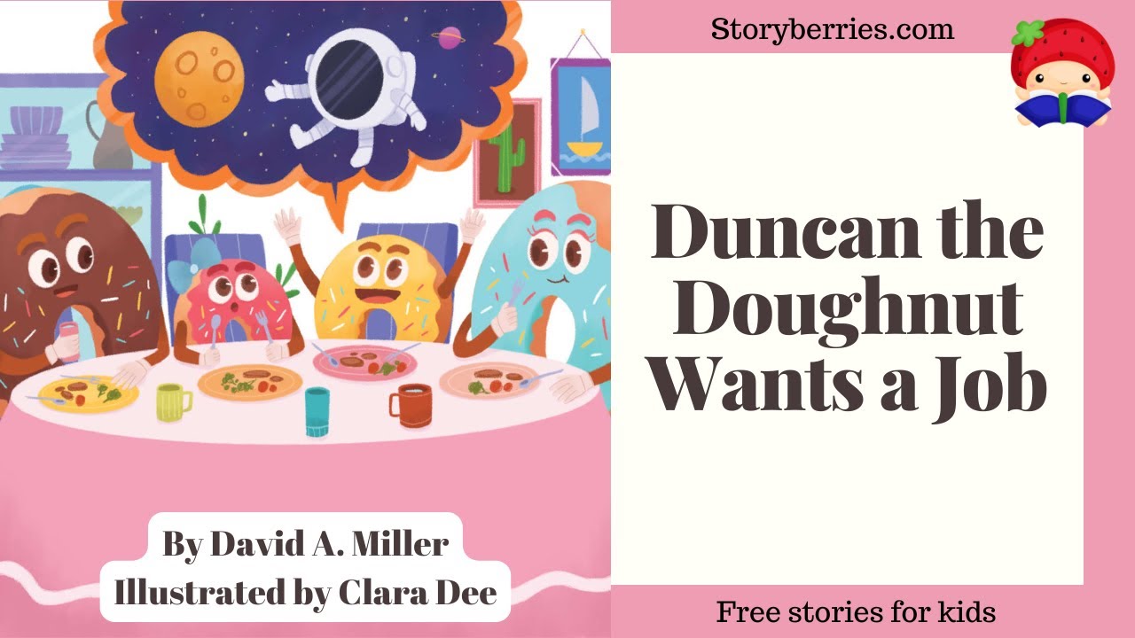 DUNCAN THE DONUT WANTS A JOB #career | Kids read-aloud  animated picture book with English subtitles