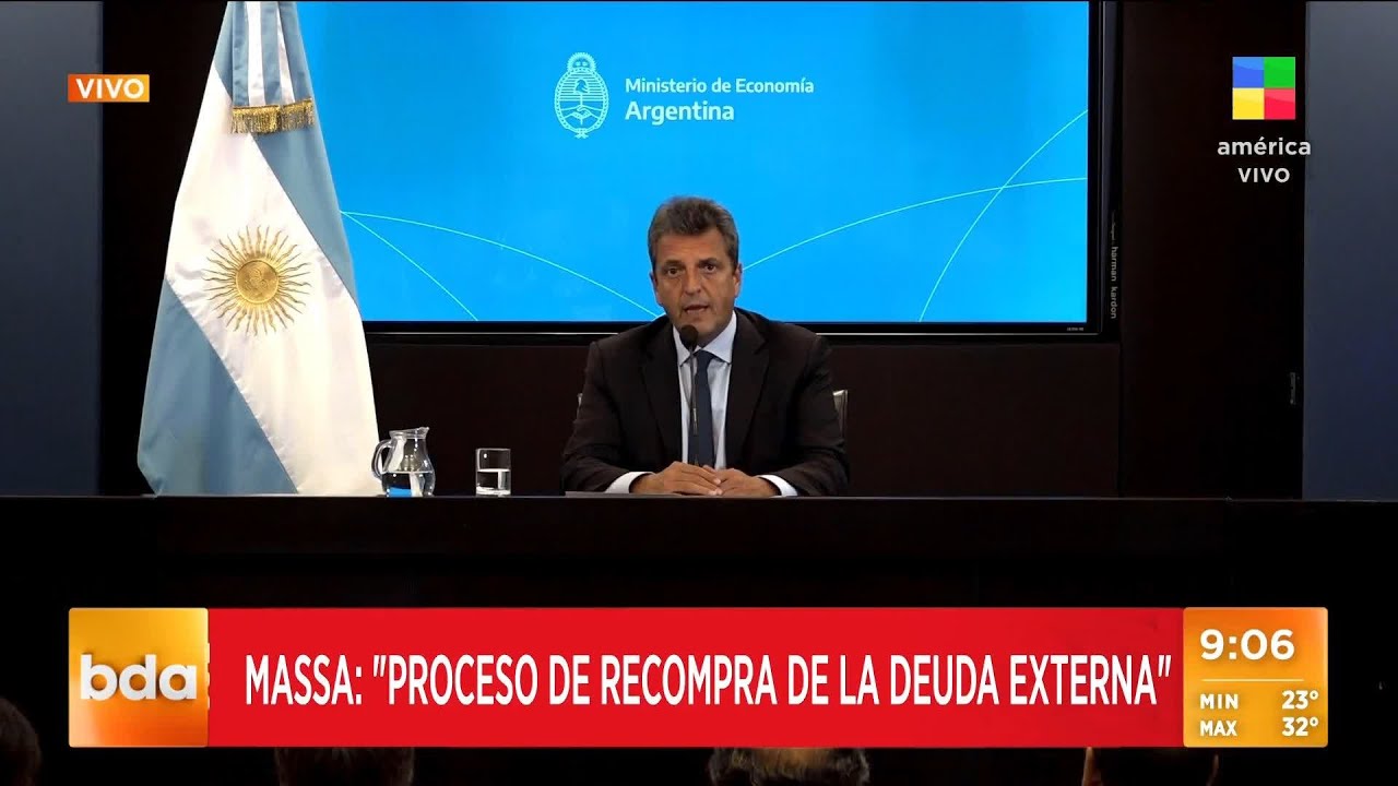 Sergio Massa anunci&oacute; una recompra de deuda por m&aacute;s de USD 1.000 millones