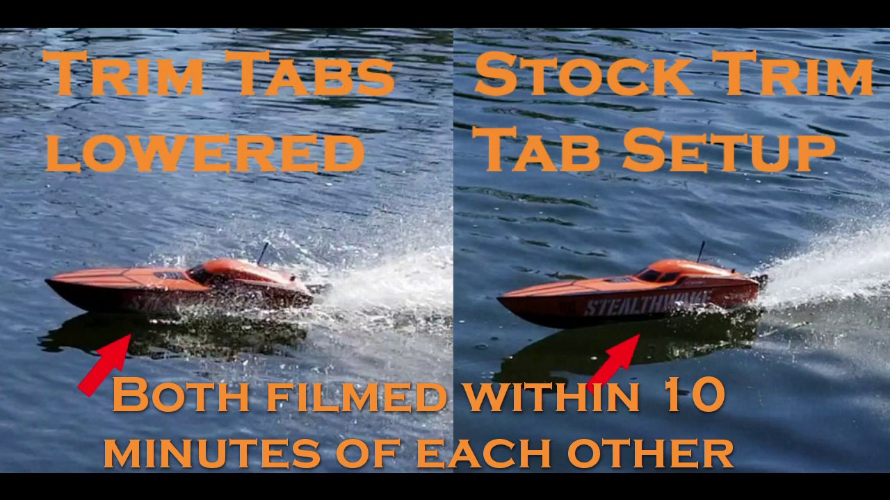 Pro Boat Stealthwake Tip: Trim Tabs setup for different water conditions
