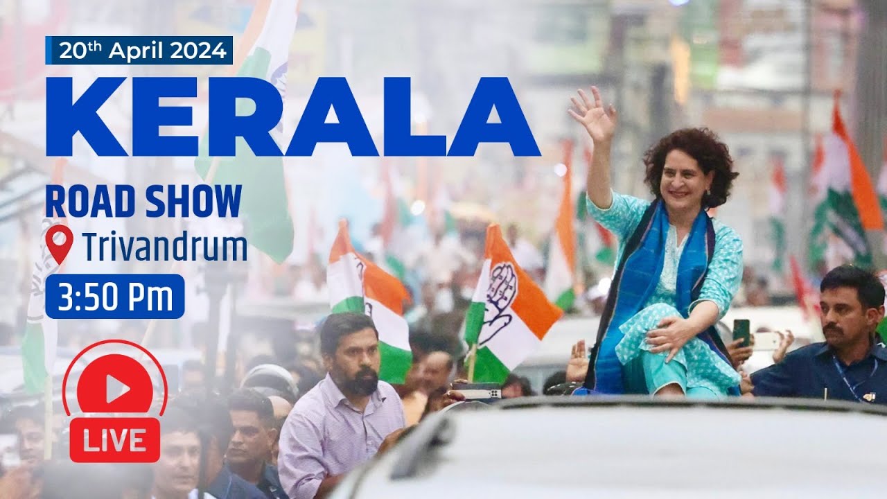 LIVE: Smt Priyanka Gandhi | Roadshow | Lok Sabha Campaign 2024 | Kerala