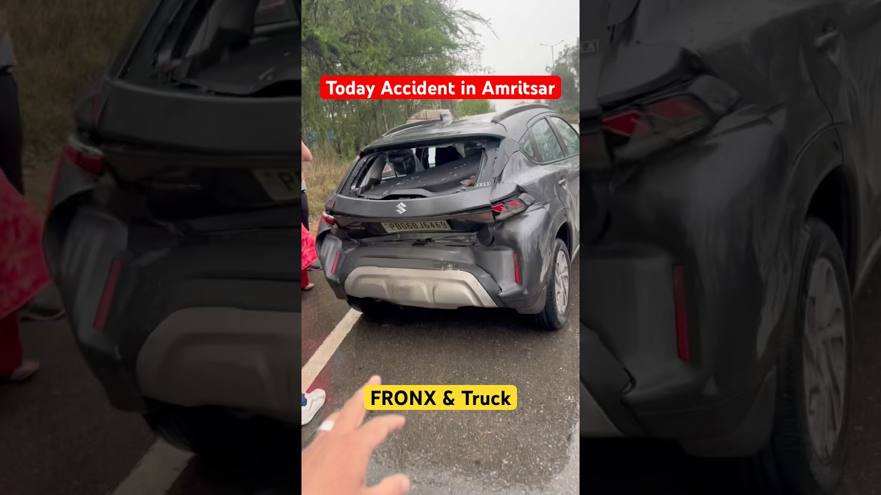 Live Accident Maruti Fronx & Truck in Amritsar #viral #accident #car #shorts #video Crash test 2026