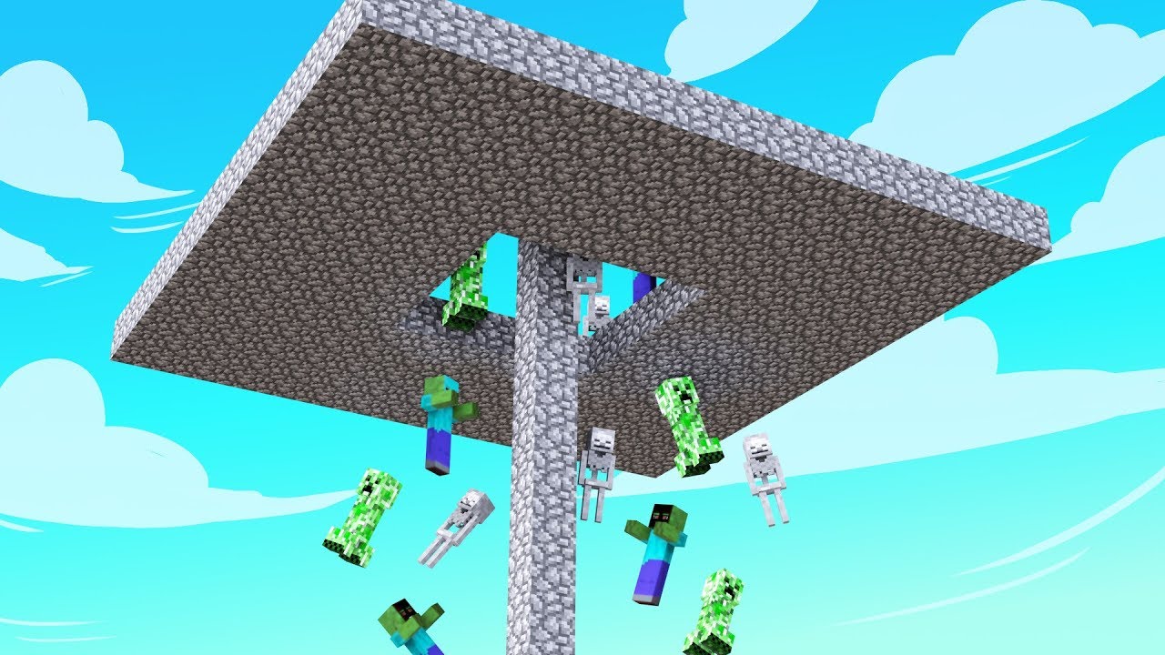 🐢 How to make a Skyblock Mob Dropper 1.14.4 Tutorial ( Mob Grinder / Dropper / Loot Farm )