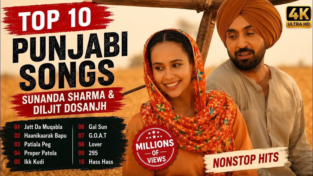 Sunanda Sharma & Diljit Dosanjh | Top 10 Punjabi Hits 2026 | Nonstop Punjabi Love Songs 2026 #viral 