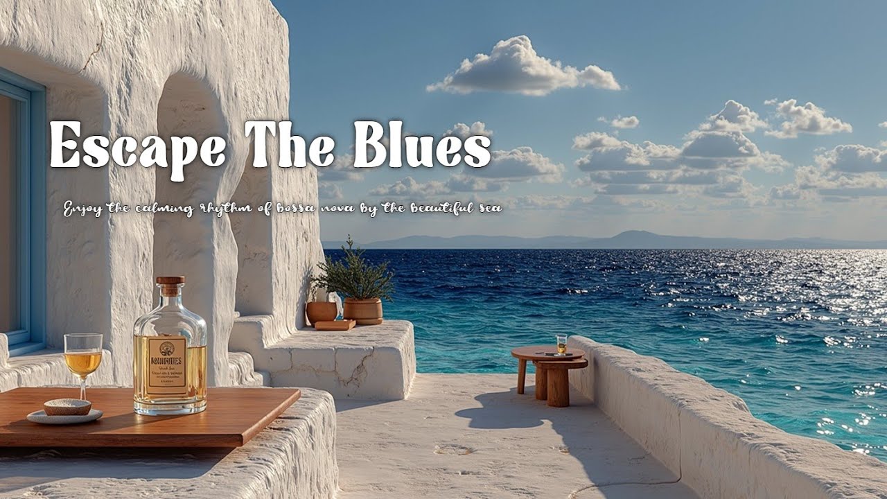 Experience Bossa Blue: Soothing Blues Music Against a Stunning Greek Island Backdrop