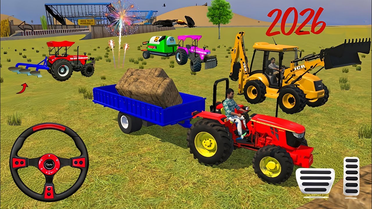 🔴Drive JCB and Uploading 🪨🏗Stone From Dumper🌋 Truck in Game #truck #jcb #tractor #dumper #games