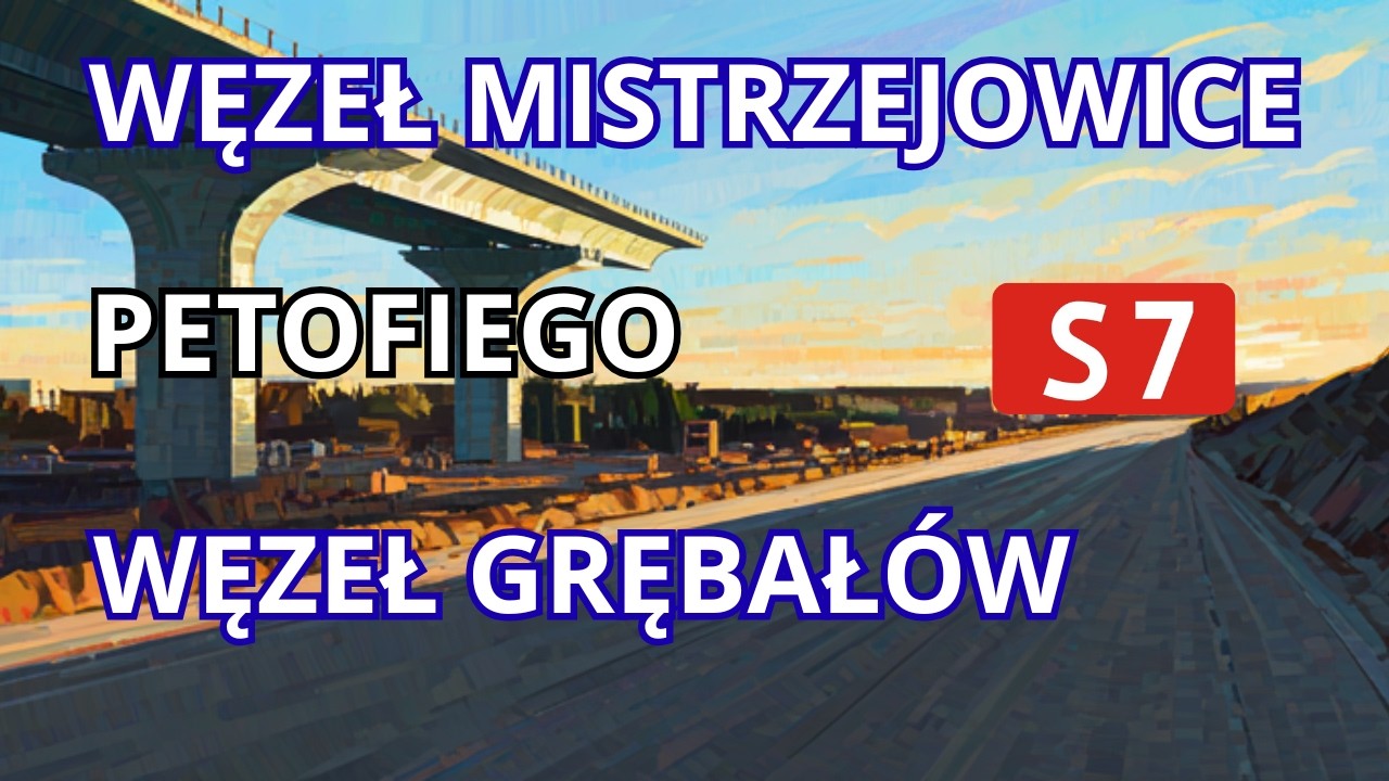 Droga S7 , budowa łącznicy Okulickiego / Łowińskiego. Węzeł Mistrzejowice.