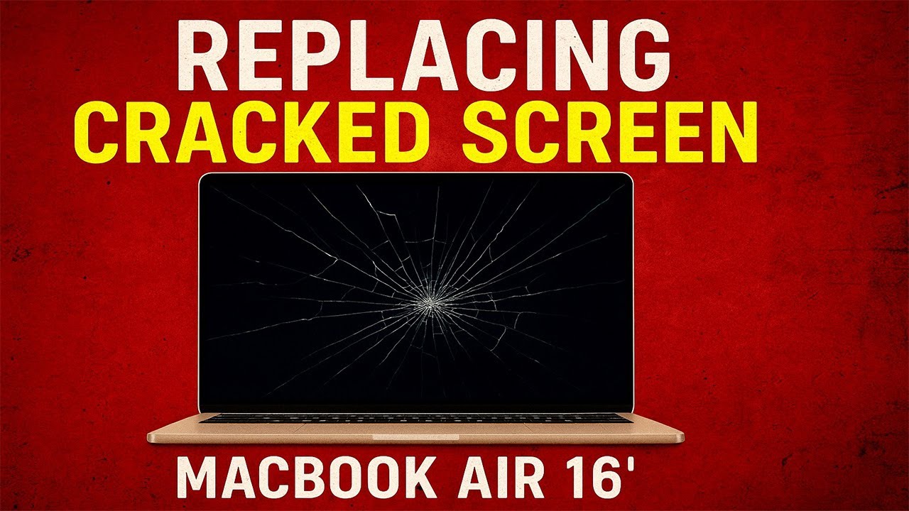 Fixing a CRACKED MacBook Air 16” Screen | Step-by-Step Repair Guide