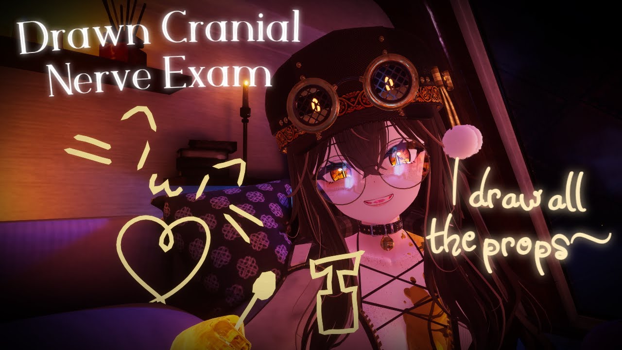 ASMR | Hand-Drawn Cranial Nerve Exam~