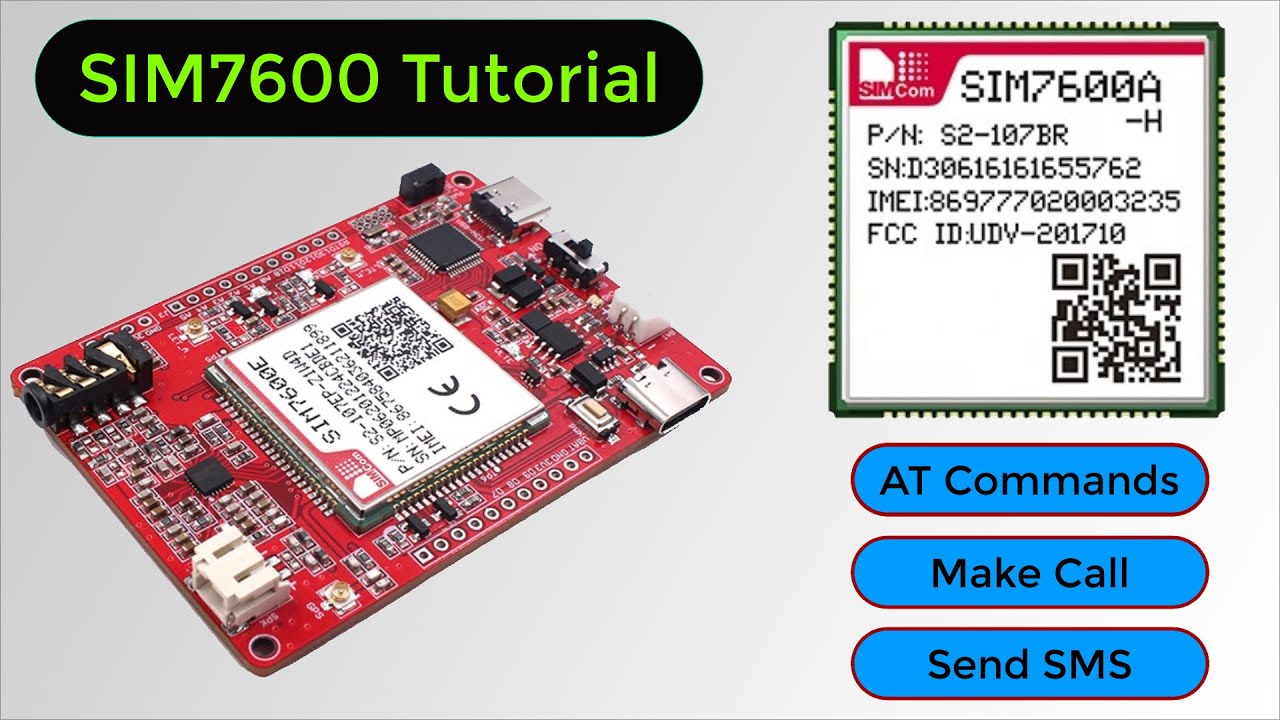 Руководство по использованию модема SIM7600 4G LTE GSM с Arduino | AT-команды, звонки, SMS, HTTP-...