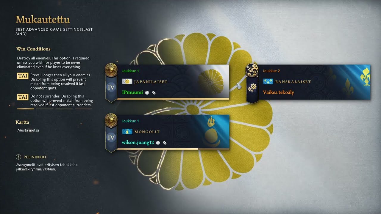 Beginner level AOE4 2 VS 1AI