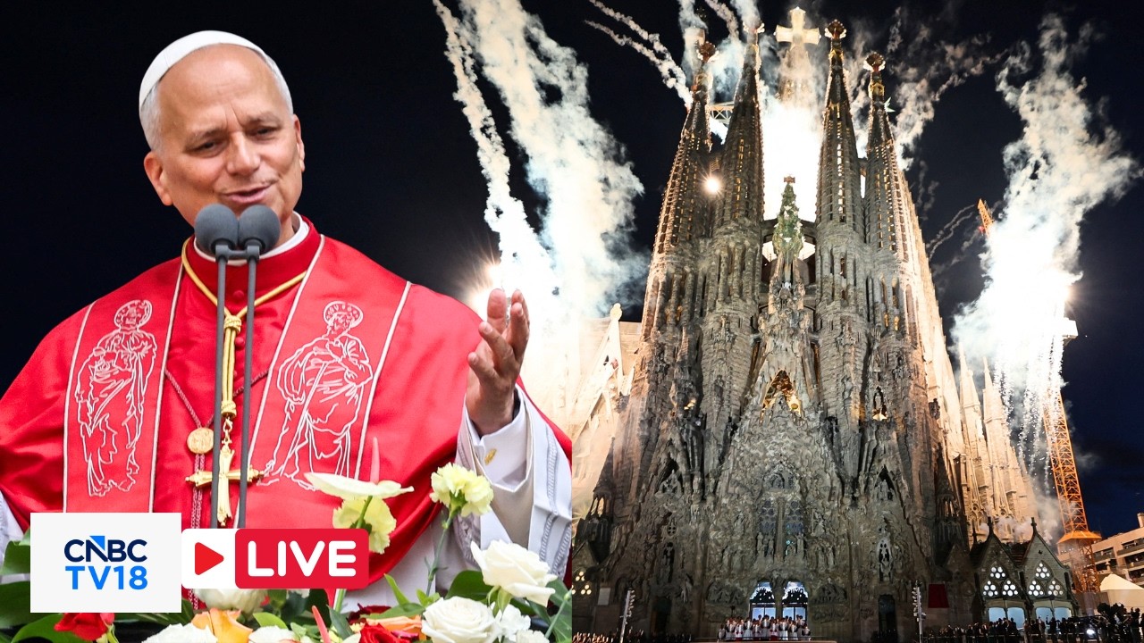 Spain LIVE: Pope Leo XIV Holds Holy Mass at Sagrada Familia Basilica | Pope in Canary Islands | N18G