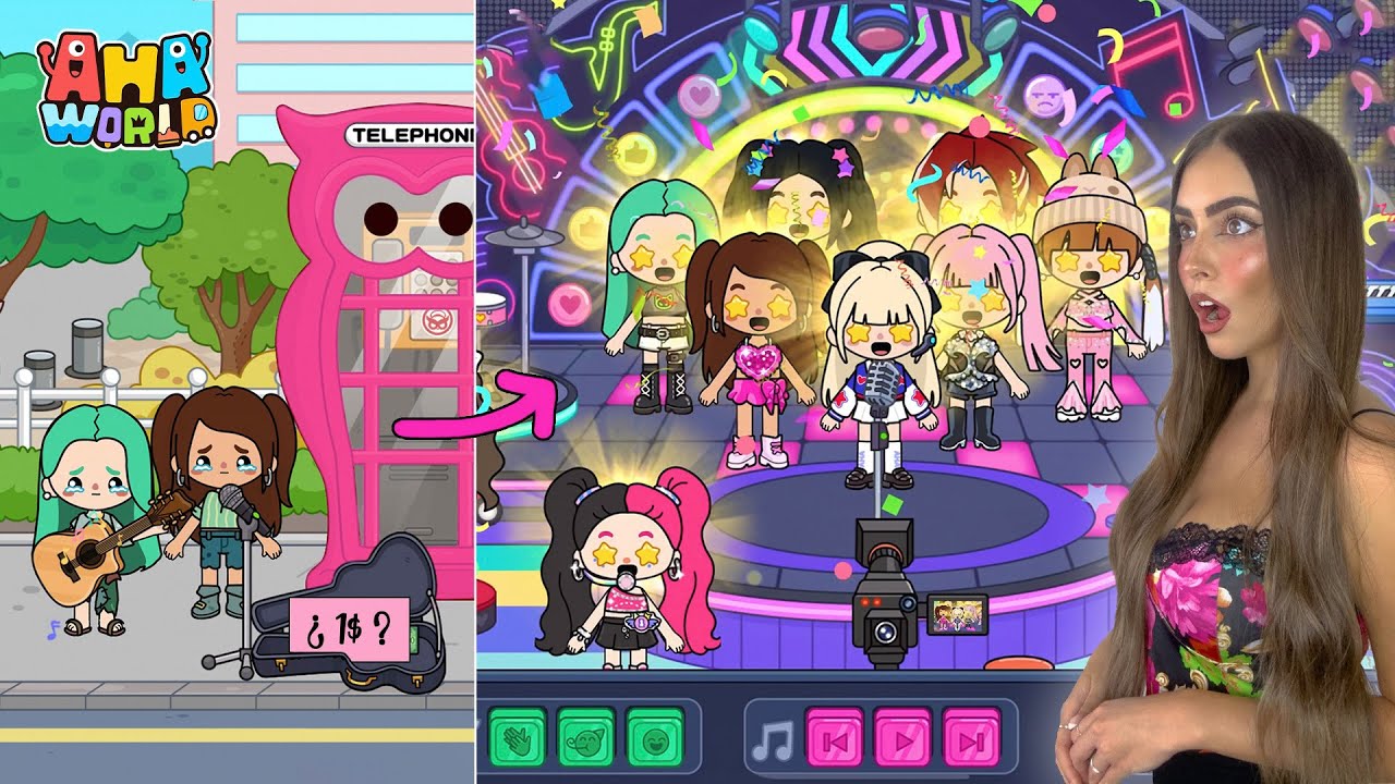 ¡DE POBRE A K-POP IDOL EN 24 HORAS! 🤩🎤🎶 | Roleplay Divertido | Aha World Story