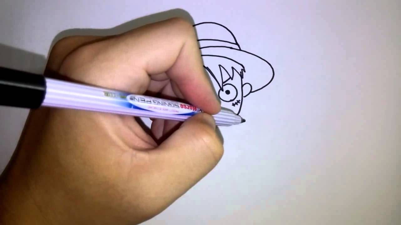 สอนวาดรูป การ์ตูน ลูฟี่ วันพีช