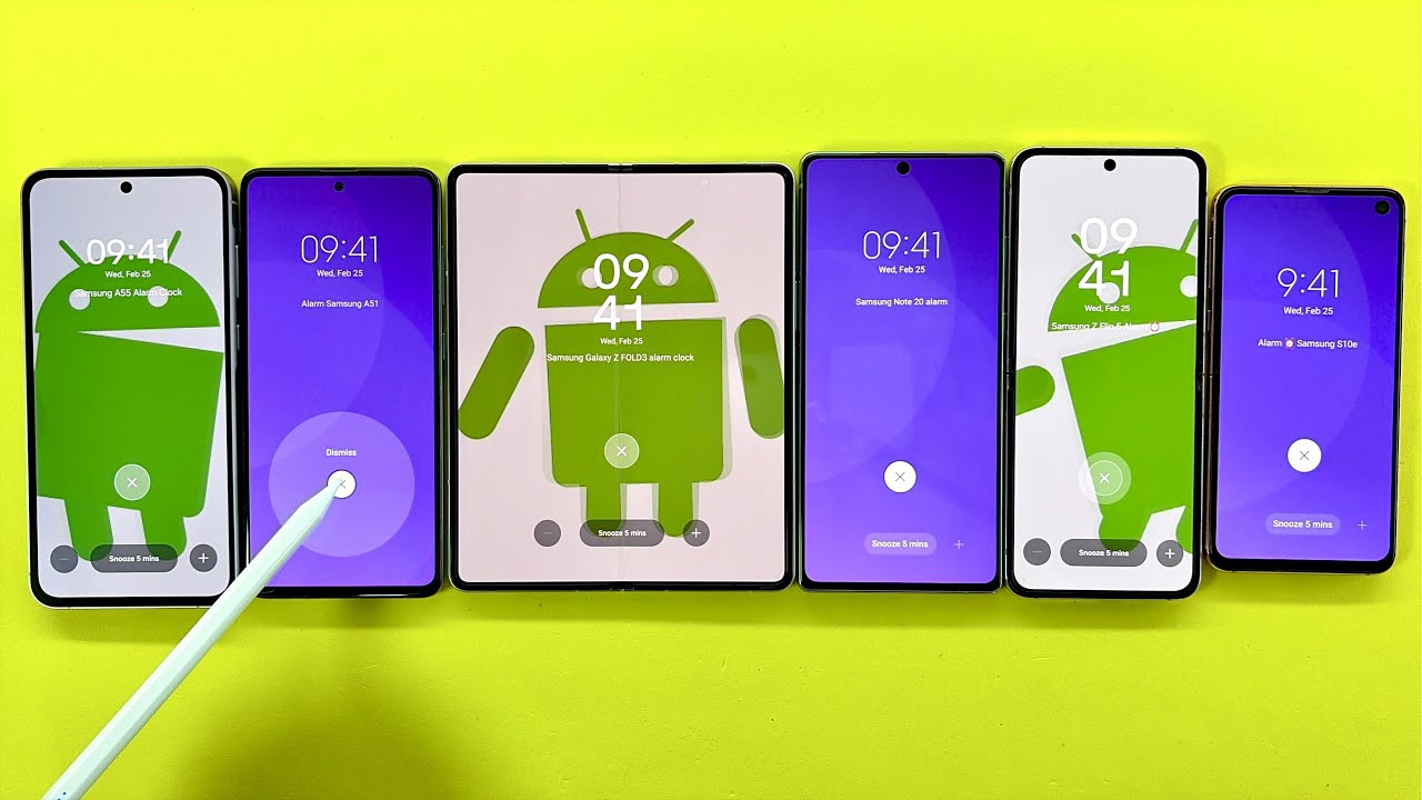 Alarm Clocks ⏰ Samsung Galaxy Note 20/ Z Fold3/ A55/ S10e/ Z Flip5/ A51 