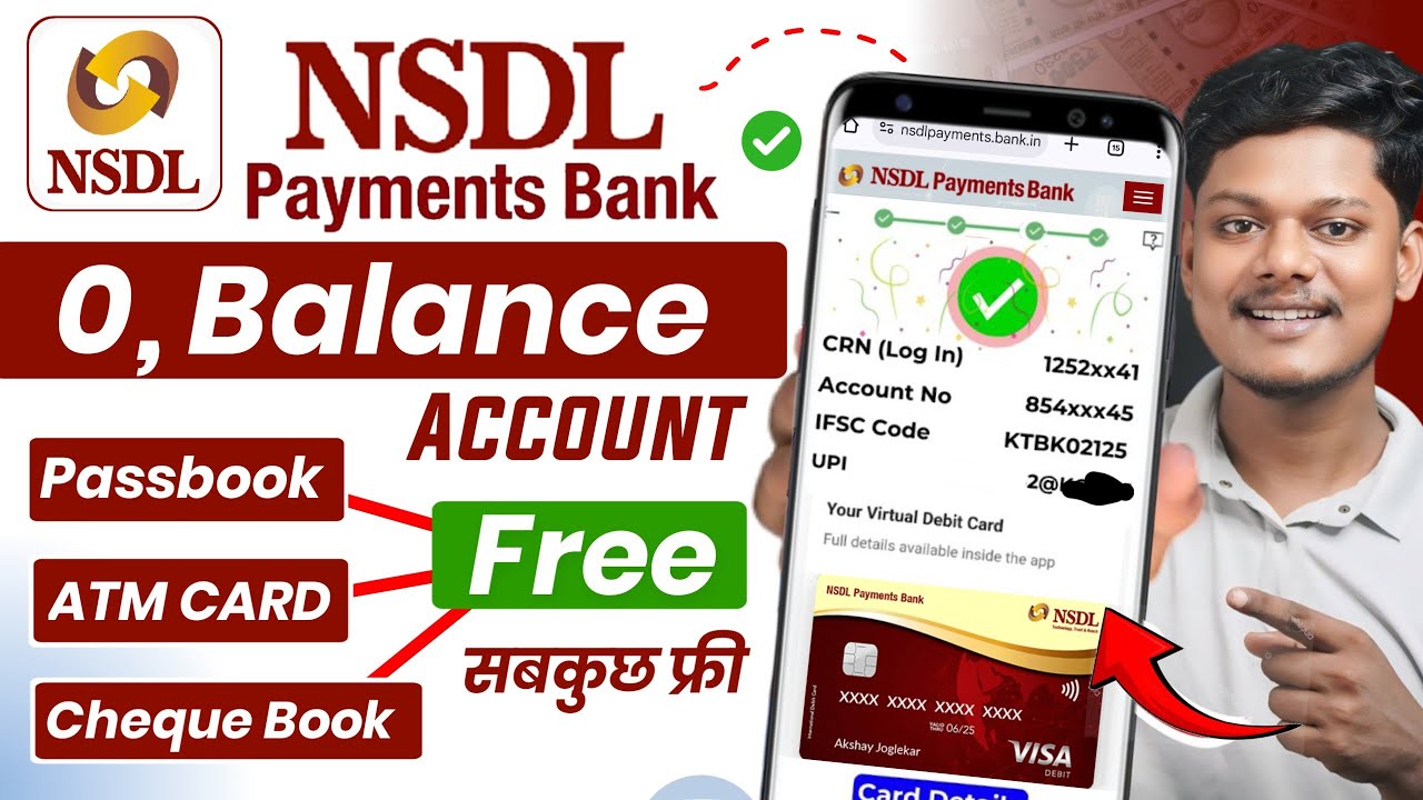 Nsdl Payment Bank Account Opening Online | Nsdl Payment Bank Zero Balance Account Opening
