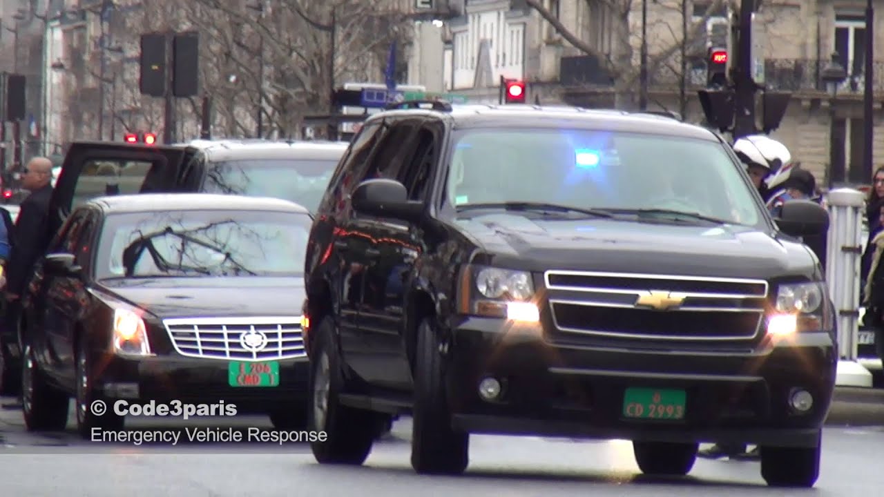 American Embassy Motorcade VIP Paris