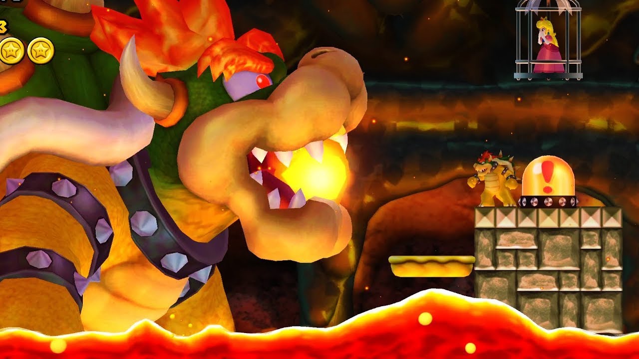 What Happens when Bowser Fights Against Bowser in New Super Mario Bros. Wii?