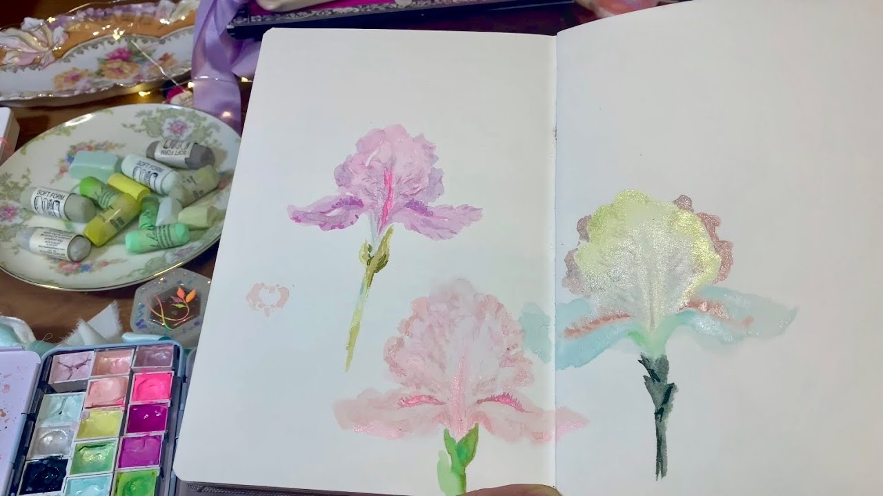 Top Tips for Sketching Outside ✨ ~ ArtToolkit Demi Palette & Our Garden Party 🎉 ~ Iris Edition! 🕊️