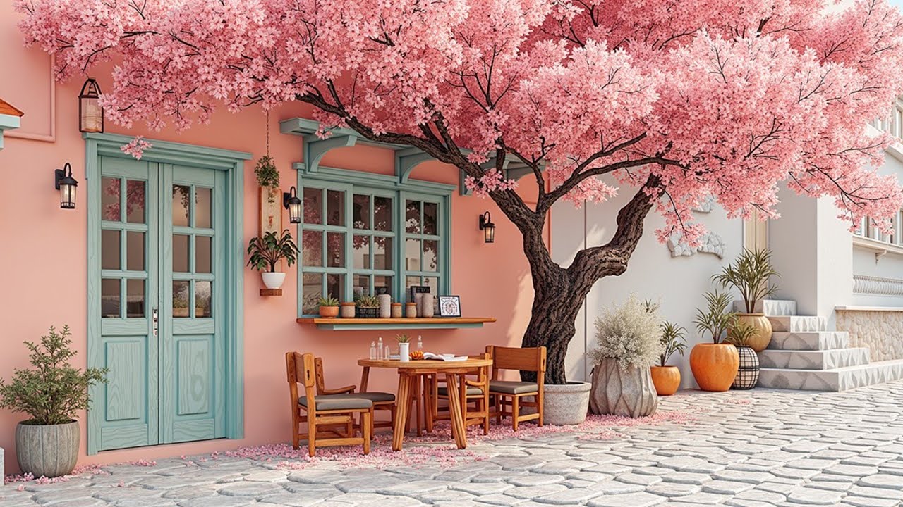 Spring Bloom Cafe Bossa Nova Instrumental ~ Relaxing Outdoor Coffee Vibes