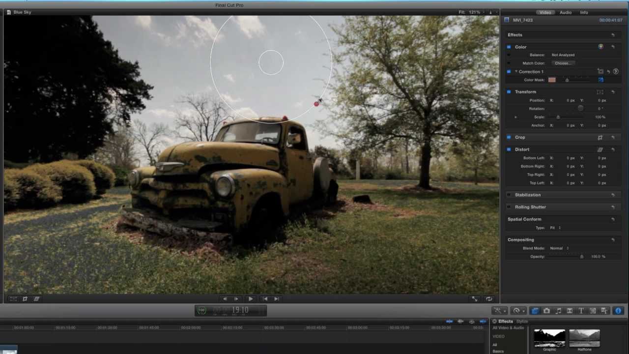 Sky Color Correction in Final Cut Pro X