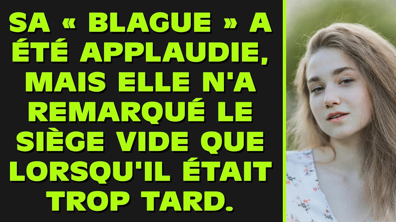 Elle a ri avec la foule — jusqu'à ce qu'elle remarque le siège vide et ce que cela signifiait vraime